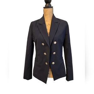 Nicole Miller Black Blazer with Silver Buttons